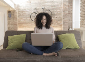 woman working from home conveniently 1024x747